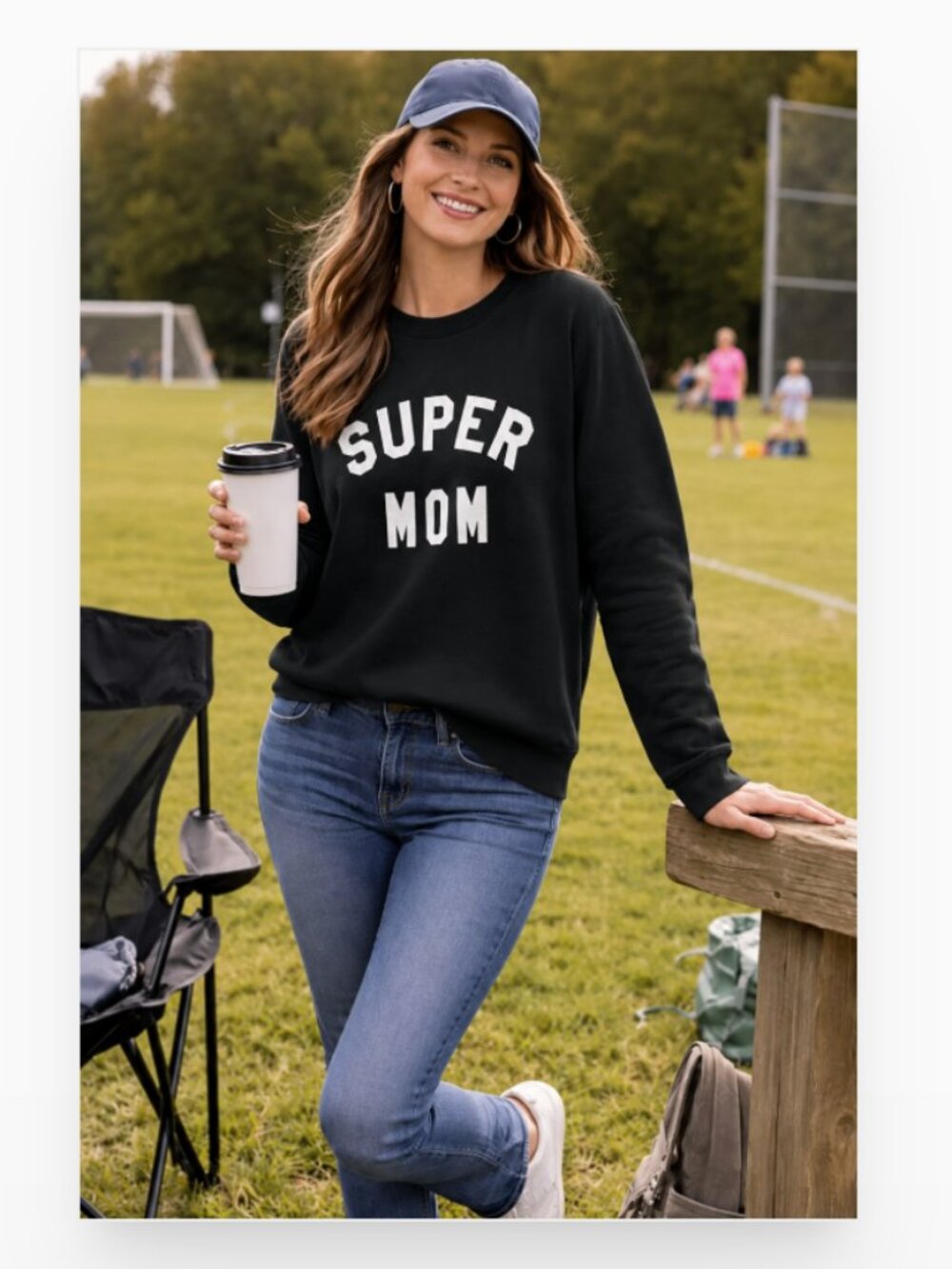 Sub_Urban Riot “Super Mom” Crewneck Sweatshirt | Black Pullover | Size Sm